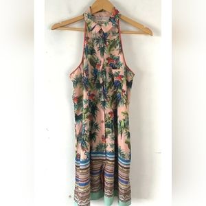 ANTHROPOLOGIE DREAM DAILY WOMENS TROPICAL DRESS SIZE LARGE